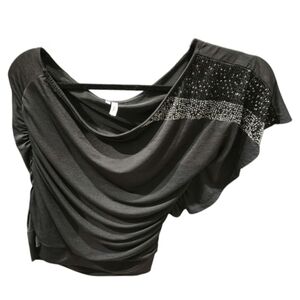 Maurice's Studio Y one shoulder rushed blouse Size L